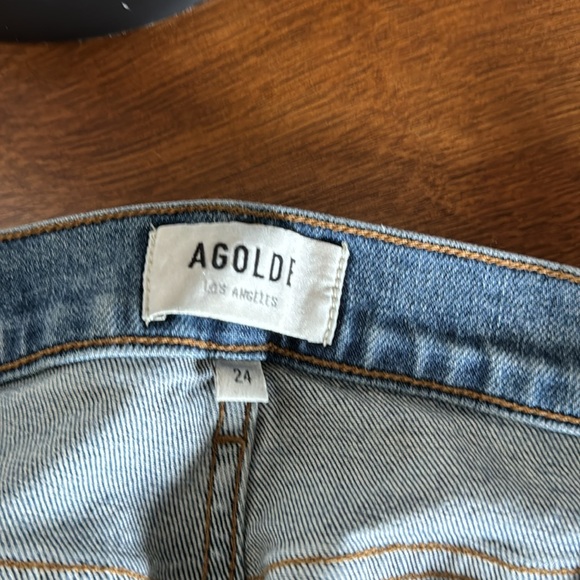 Agolde size 24 Toni mid rise straight leg jeans - Picture 2 of 3